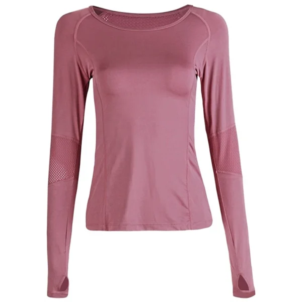 Sports Tops Gym Women Fitness T Shirt Long Sleeve Top Mesh Womens Casual Gym Tops Sport Wear Tops - Image 6