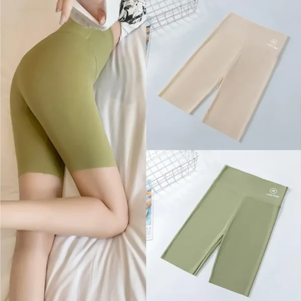 Summer Ice Silk Leggings Women Sports Short Yoga Shorts Wear Women's Outer Hip Sports Lifting Cycling Gym Pants Underwear S N4q8 - Image 2