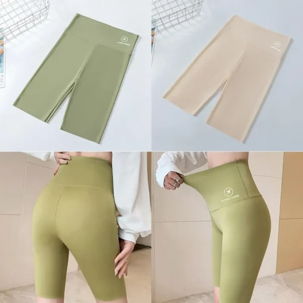 Summer Ice Silk Leggings Women Sports Short Yoga Shorts Wear Women's Outer Hip Sports Lifting Cycling Gym Pants Underwear S N4q8